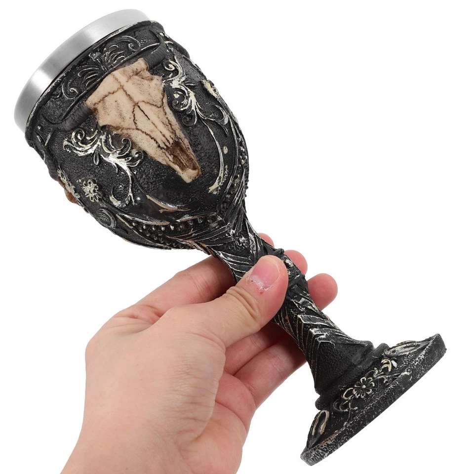 Halloween-tasse Totenkopfbecher Mittelalterlicher Kelch Getränkebecher - Bild 2 von 4
