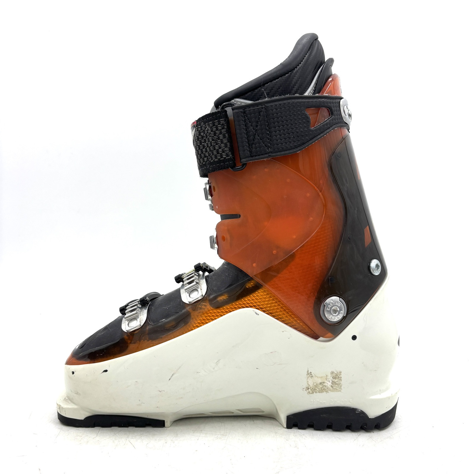 Scarponi da sci downhill Salomon Energyzer 110 bianco arancione uomo taglia Mondo 27 5