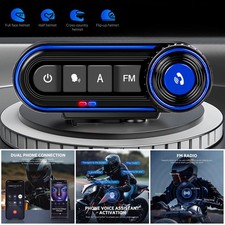 Bluetooth Motorcycle Helmet Motorbike Intercom Headset Interphone Headphone