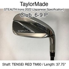 TaylorMade STEALTH Irons 2022 (JDM) 6-9.P Iron Set 37.75" TENSEI RED TM60 Regula
