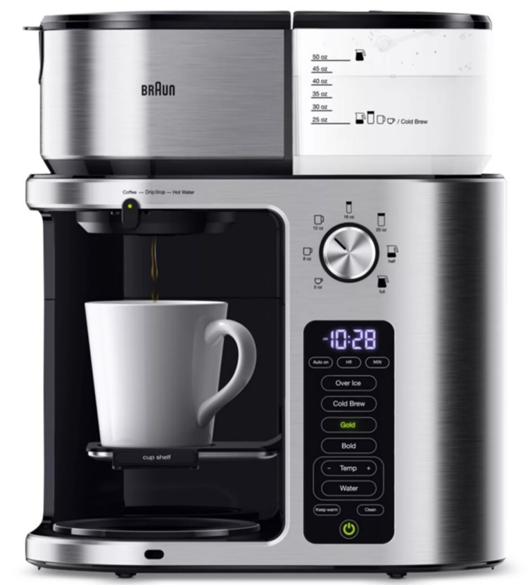 Braun MultiServe Plus 10-Cup Pod-Free Drip Coffee Maker, KF9370SI NEW