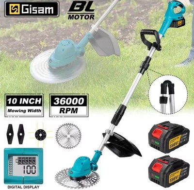 18V Cordless Dual Battery Electric Tiller DIY With Kit