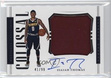 2018 Panini National Treasures Colossal Material 41/99 Isaiah Thomas Auto 1a07