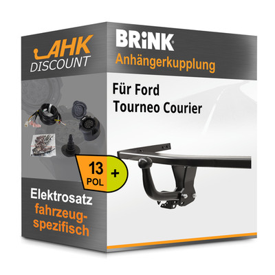 Für Ford Tourneo Courier 14- BRINK Anhängekupplung starr + 13polig E-Satz NEU