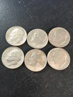 1969 Roosevelt Dime==lot of 6==circulated