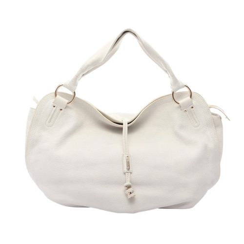 Celine Vitersweet One-Shoulder Leather Bag White Used Authentic