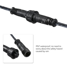 Image of 5 Pcs 3.3ft Deck Light Extension Cable 2 Pin IP67 Waterproof Extension Cord