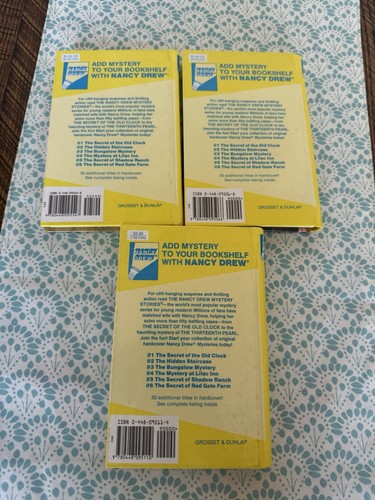 Lot of 3 Vintage Nancy Drew Mystery Books by Carolyn Keene Books 6, 11, 54 BM BC - Picture 2 of 3