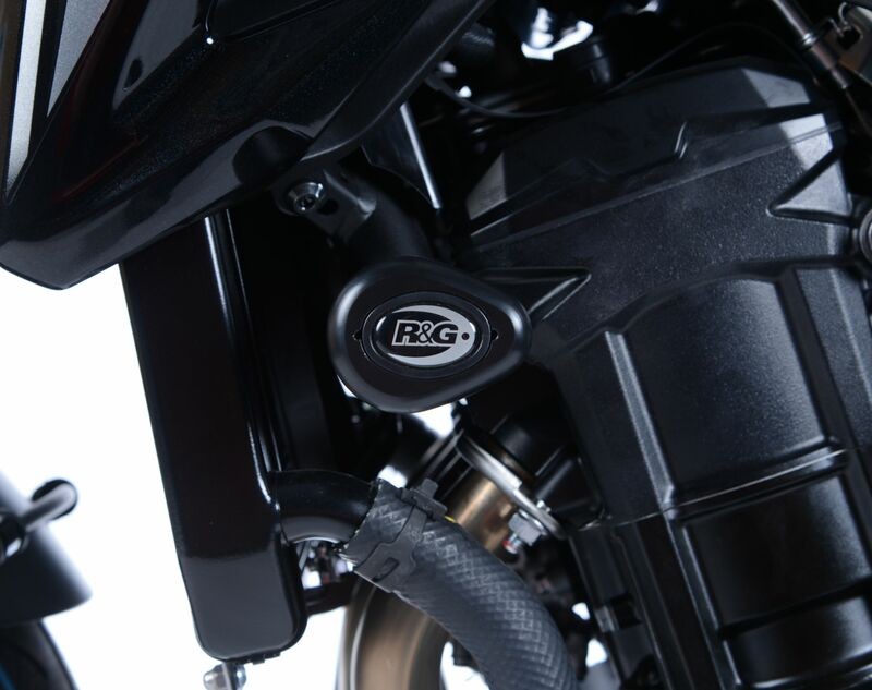 Tampons R&G Aero blanc Kawasaki Z900 protège carter et cadre