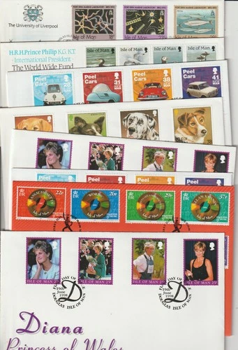 ISLE OF MAN - MARINE / NATURE - 1989/1992 FIRST DAY COVERS ( 8 )