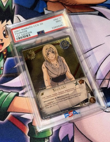 2007 Bandai Naruto CCG Tsunade Super Rare 1st Ed Set 5 Dream Legacy  PSA 9 POP 1