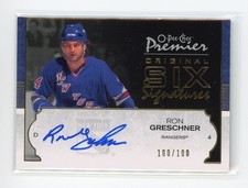 2007 O-Pee-Chee Premier Original Six Signatures /100 Ron Greschner #O6-RG Auto