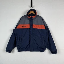 Vtg 90’s Columbia Bugaboo Jacket Men’s M Full Zip Blue Gray Orange *Shell Only