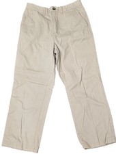 Tommy Hilfiger Boys 14 Chino Pants Khaki Tan Beige 100 Cotton Adjustable Waist