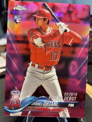 2018 Topps Chrome Update - Rookie Debut Shohei Ohtani #HMT32 Pink Refractor (RC)