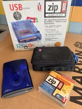 IOmega 100 Zip Drive With Box and Manual - Tested Working w/ power and parallel