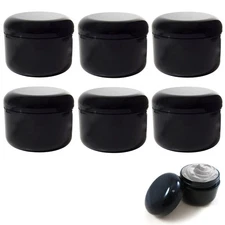 6 PC Plastic Jars Cosmetic Sample Container High Quality Pot Cream Jar 1.7oz