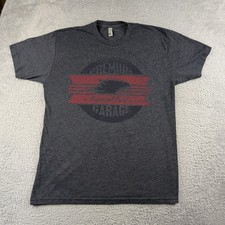 VTG Y2K American Apparel T Shirt Mens L Gray 50/50 Made in USA Motorcycle Eagle