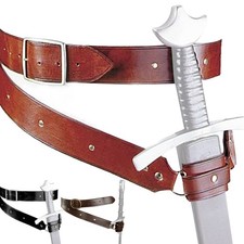 Leather Medieval Sword Frog Belt Hanger Rapier Renaissance Knight Cosplay Hobby