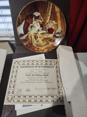Edwin Knowles Little Red Riding Hood Plate 1991 Scott Gustafson Fairy Tales 1548