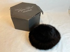 Vintage Dece Original Dark Brown Mink Women's Hat, Timeless Russian Cossack
