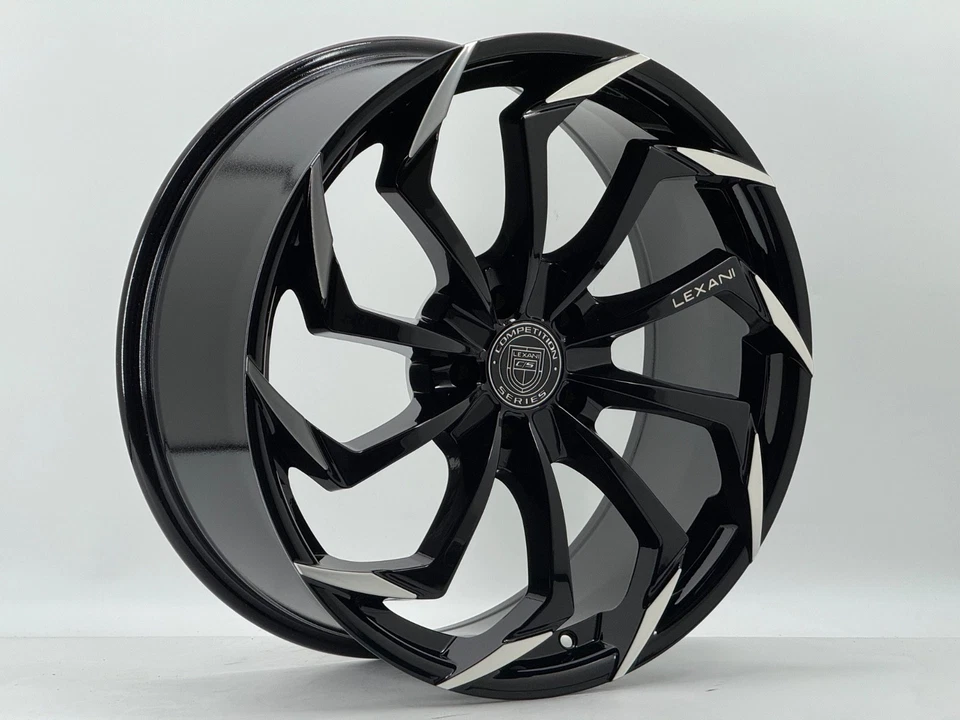 Ruedas Lexani de 20" 4 piezas estilo ESTÁTICO acabado negro brillante 5X114,3 ET 35 20X8,5 Foto 2 de 2
