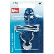 PRYM Latzhosenschnallen MS 40 mm silberfarbig