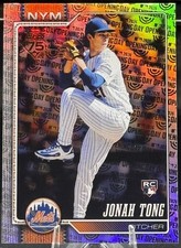 Jonah Tong 2026 Topps Series 1 #4 Celebration Opening Day Foil Holo SSP Mets RC