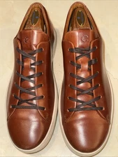 ECCO SOFT 7 MENS BROWN LEATHER LACE UP SNEAKER SZ 45/11-11.5 $160