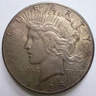 1928 Peace Dollar Key Date - Damaged / Graffiti / Scratched - XF Details