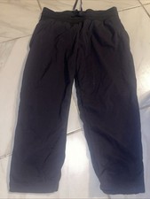 Lululemon Women's Black Dance Studio Elastic Waist Pockets Cropped Pants Size 4
