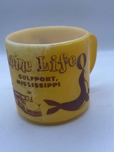Vintage Gulfport Mississippi Marine Life Federal Coffee Mug Cup Souvenir Rare