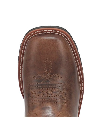 Dan Post Western Boots Boys Buck Square Toe Flag Brown DPC3823 - Picture 4 of 6