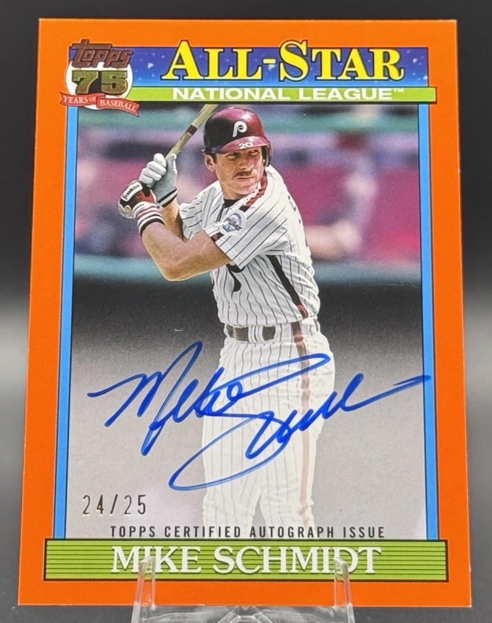 2026 Topps Series 2 Mike Schmidt 1991 All-Star Autograph Orange /25 HOF Phillies