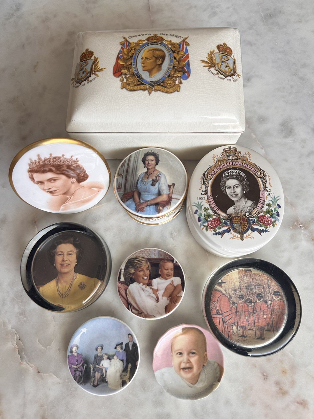 Vintage Royal Family Memorabilia Lot Queen Elizabeth Diana William
