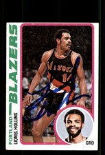 Signed Basketball Card Auto Lionel Hollins 1978-79 Topps #74 Trail Blazers