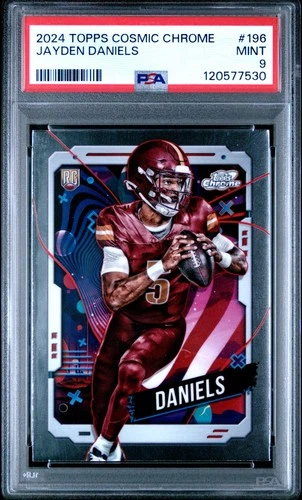 2024 Topps Cosmic Chrome Jayden Daniels #196 Football PSA 9 mint RC Rookie Rare