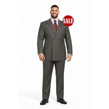 HAS TO GO Men's DB Gangster Stripe Suit Adj. Waist, CHARCOAL GRAY 54 R, 299