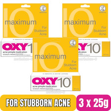 3x OXY 10 Acne Pimple Care Lotion For Oily And Acne-Prone Skin Medication 25g