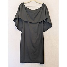 Grace Karin Women Size M Black Off The Shoulder Capelet Elegant Midi Dress