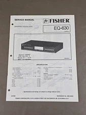 Fisher Graphic Equalizer EQ-630 Service Manual D-2954