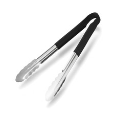 Silicone Kitchen Tongs 12" Stainless Steel Handle Cooking BBQ Serving Salad