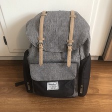 Eddie Bauer First Adventure Cascade Diaper Bag Backpack Gray Insulated Pockets