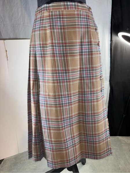 VTG Bonda Pure Virgin Wool Pleated Kilt Skirt Nova Scotia Princess Diana Pattern