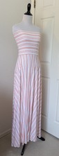 VINTAGE VICTORIAS SECRET STRAPLESS, WEAR 2-WAY MAXI DRESS OR SKIRT SMALL STRIPE
