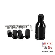 Universal Gear Shift Knob Adapter Aluminum Alloy Shifter Adapter M12x1.25 Black