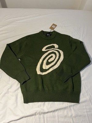 STUSSY Strickpullover (leicht) mittel Baumwolle grün 117073