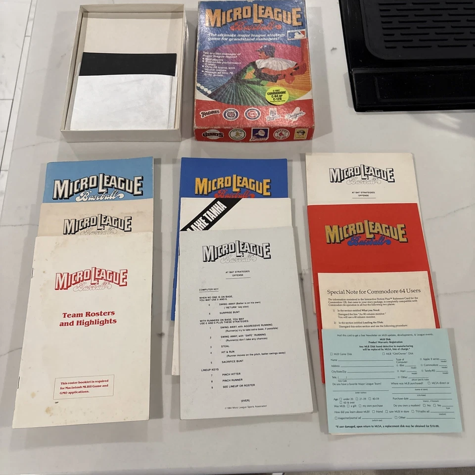 1984 Micro League Baseball MLB Simulation Game VTG IBM Disk - Image 3 of 4