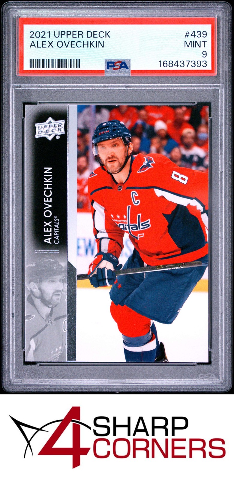 2021 UPPER DECK #439 ALEX OVECHKIN CAPITALS PSA 9