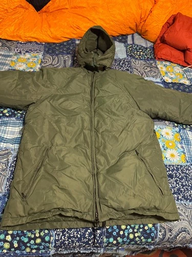 Frostline Large Goose Down Parka Coat WARM Good Condition USA Made Army OD Green - product listing photo